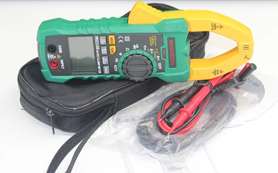 MASTECH MS2115B Правда RMS Цифровой Клещи ПОСТОЯННОГО/ПЕРЕМЕННОГО ТОКА Напряжение Ток Ом