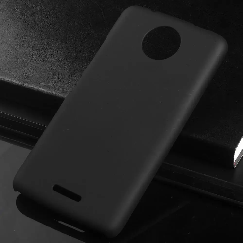 Матовая Пластик Coque 5.0For Moto C чехол для Motorola lenovo Moto C Plus Dual Sim телефонный чехол-лента на заднюю панель - Цвет: Black