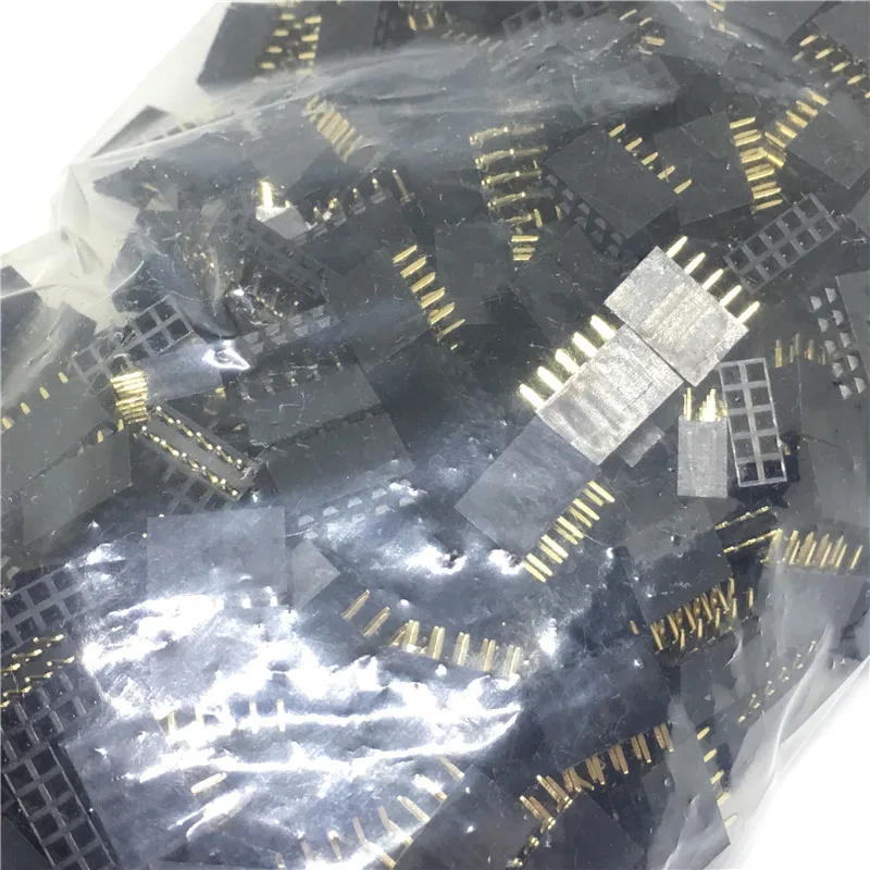 Pitch 2.54mm Double Row Stright Female Pin Header Strip PCB Connector  