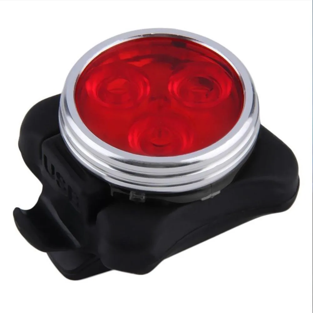 Top USB Rechargeable Bicycle Lights 3 LED Cycling Taillight Bike Lamp 4 Modes Cycling Front Light Bicycle Headlight Warning Lights 7