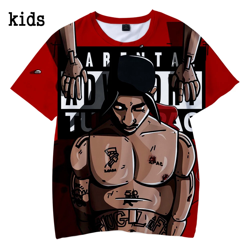 

Ar 2019 2PAC 3D Printed Children t shirt Fashion Spring/Summer Short Sleeve 2PAC tshirt 2019 Harajuku Casual STREETWEAR