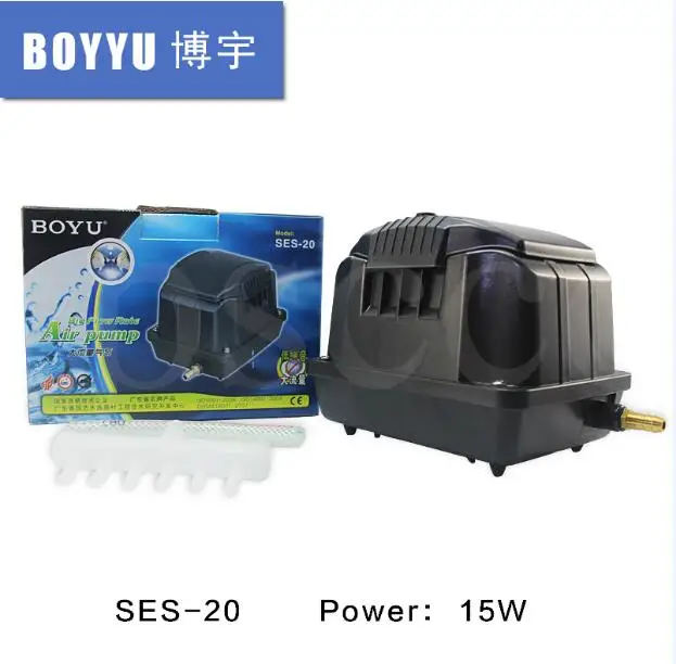 Boyu ses 10 30 40 50 кислородный насос для аквариума, бесшумный воздушный насос, аэратор superculture, маленький бытовой высокомощный воздушный компрессор - Цвет: BOYU SES-20