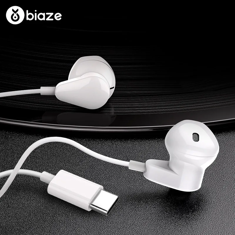 

Biaze USB Type-C Earphones Wired Control With Microphone Type C Headset USB-C Earbuds For LeEco Le2 / Max/ Pro for Xiaomi Huawei