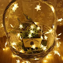 3 светодиодный м светодиодный 20 LED s гирлянда Фея Светодиодная звезда струнные огни для рождественской елки свадебное домашнее праздничное
