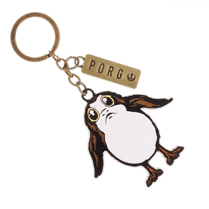 

Star Wars Episode 8 Porg Metal Enamel Filled Keychain Key Ring