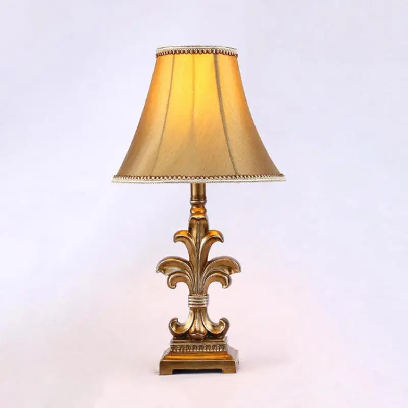 

On Sale American Retro Hand Crafted Resin Fabric Led E27 Table Lamp For Bedroom Bedside Living Room Etudy H 56cm 80-265v 1285