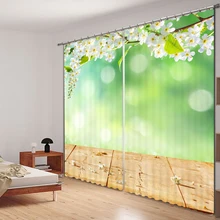 New Dandelion Printing Luxury 3D Blackout font b Curtains b font For Living room Bedding room