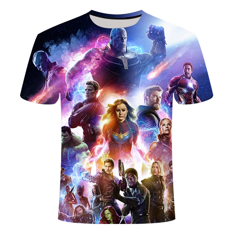 Дизайн футболка для мужчин/женщин marvel Мстители Endgame 3d Принт футболки человек короткий рукав Харадзюку стиль футболка Топы US размер