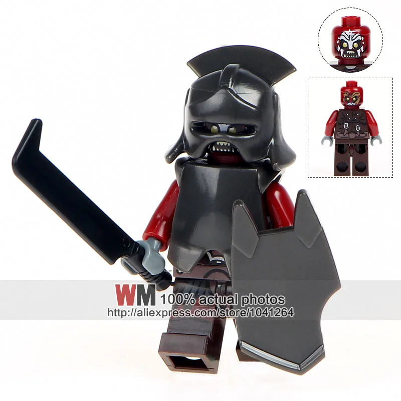 

20pcs/lot Lord Of The Rings Uruk-Hai Herr der Ringe Helmet Building Blocks Kids Toys Children Gift