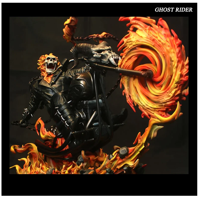 Ghost Rider большая статуя(90 см* 60 см* 40 см) с сплавом модель тела полистоун Advanced ABS игрушки подарок на день рождения праздник