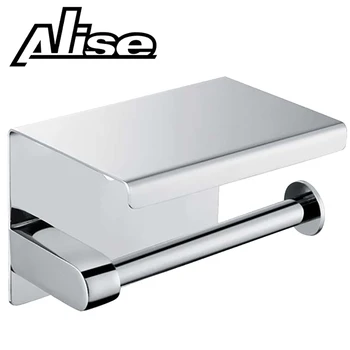 

Alise SUS304 Stainless Steel Toilet Paper Holder Tissue Holders Paper Storage with Mobile Phone Storage Shelf,Polished Chrome