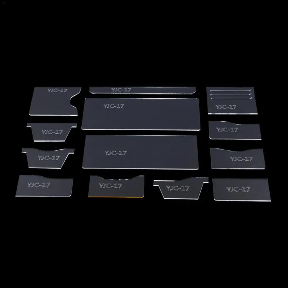 Najtaniej 13 sztuk klasyczny portfel wzór formy przezroczysty akryl szablon szablon zestaw skóra Craft DIY narzędzie szablon do szycia