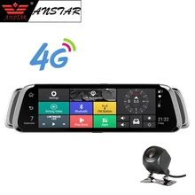 ANSTAR 4G Car Camera 10 inch Rearview Mirror Android 5.1 GPS DVR Video Recorder WiFi Bluetooth Dual Lens Registrar Dash Cam