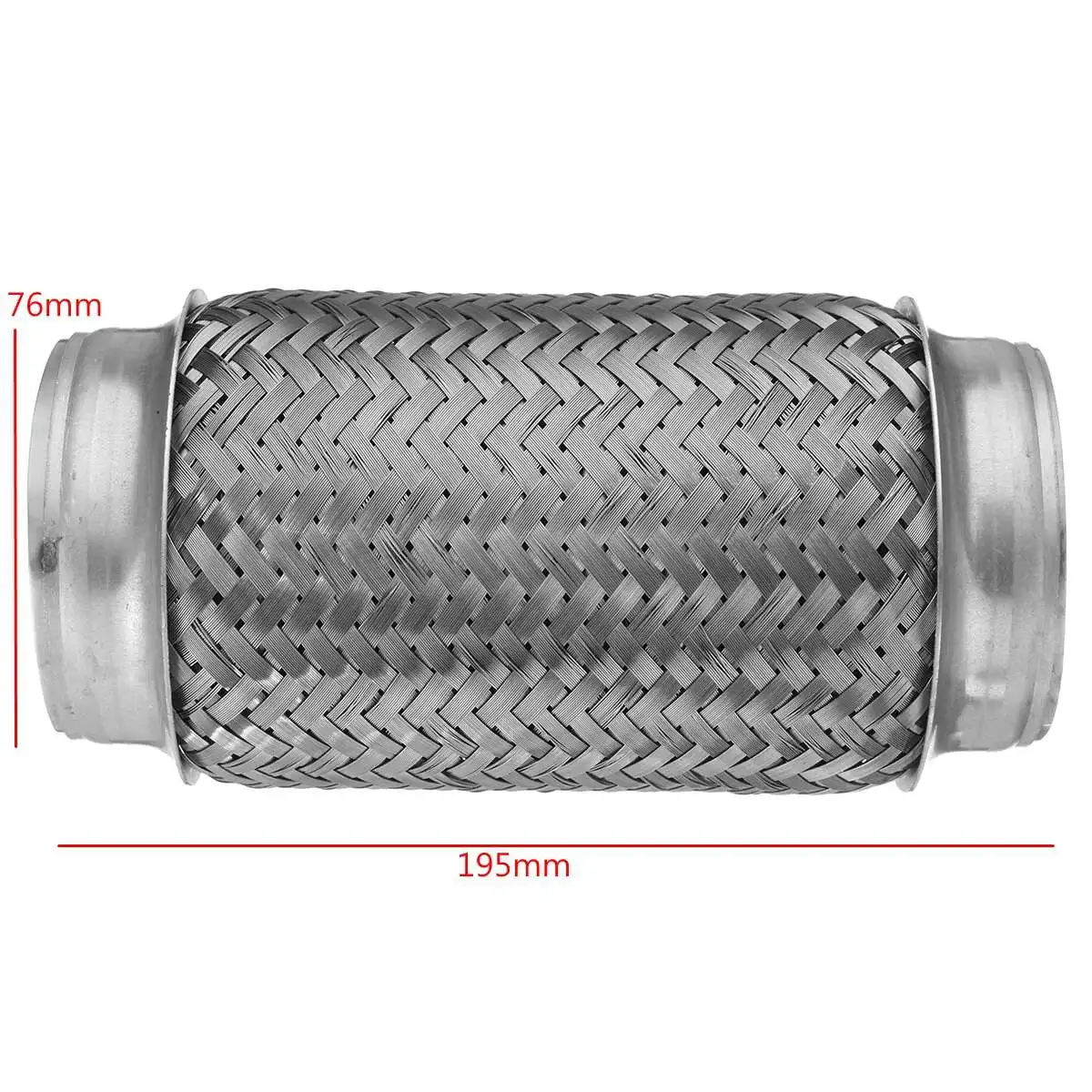 Гибкая выхлопная труба из нержавеющей стали для ремонта Flexi трубы 300x63 50 мм 250x45 мм 200x76 50 46 мм 150x76 63 мм 100 57 мм - Цвет: 76mmx200mm