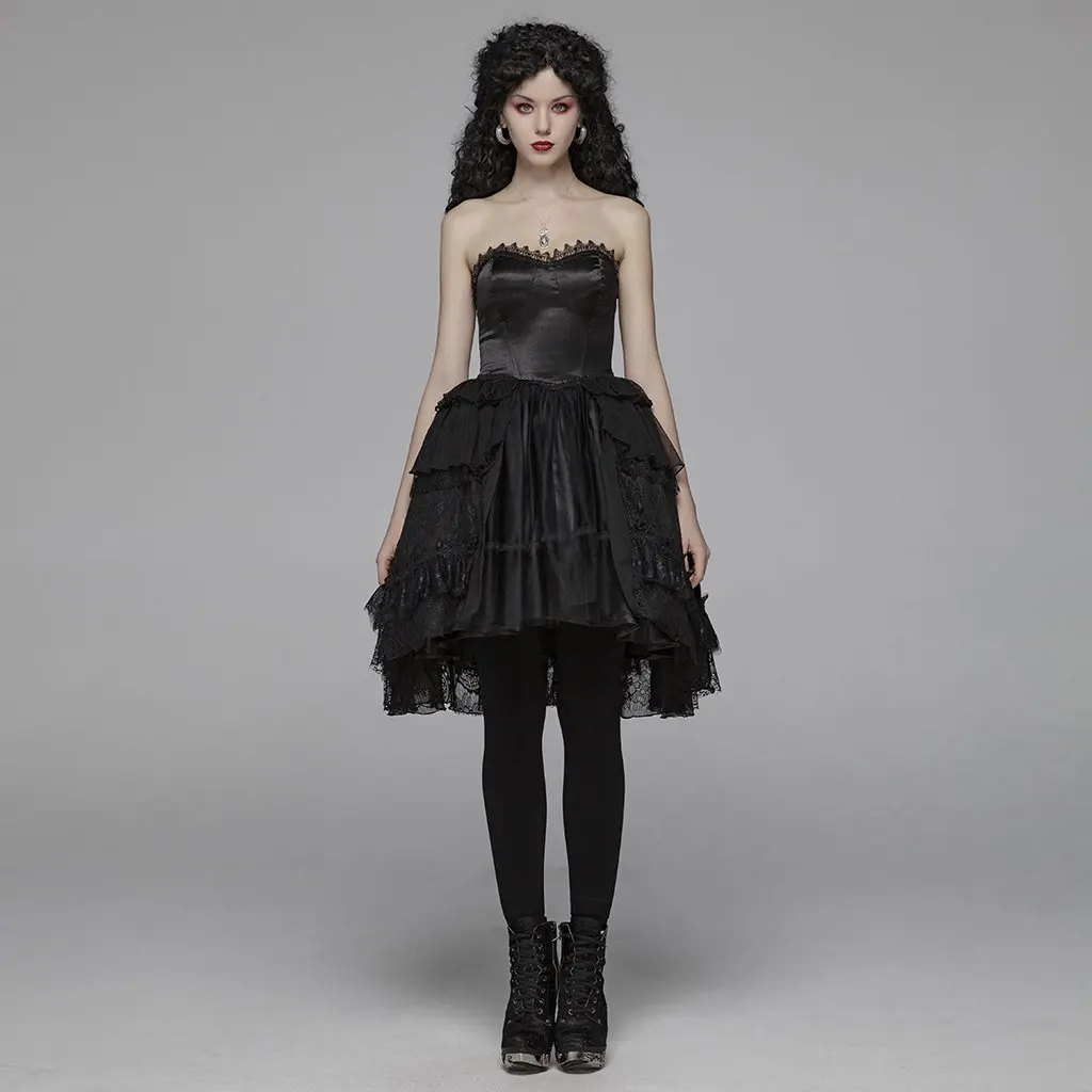 

Punk Rave Women's Lolita Multilayer Mesh Tube Top Dress WLQ092LQF