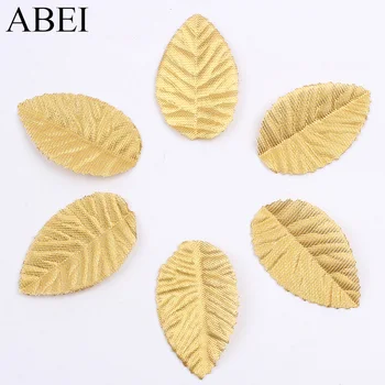 

200pcs/lot Gold Leaf Artificial Silk Flower Leaves for Christmas Wedding Party Home Garden Scrapbook Decoration DIY Accessories