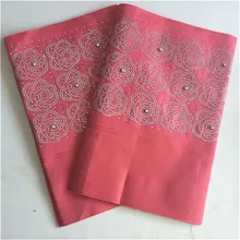 Африканский гелевый головной убор ASO OKE головной галстук с бусинами и камнями высокого качества нигерийский головной галстук шарф 2 шт./лот