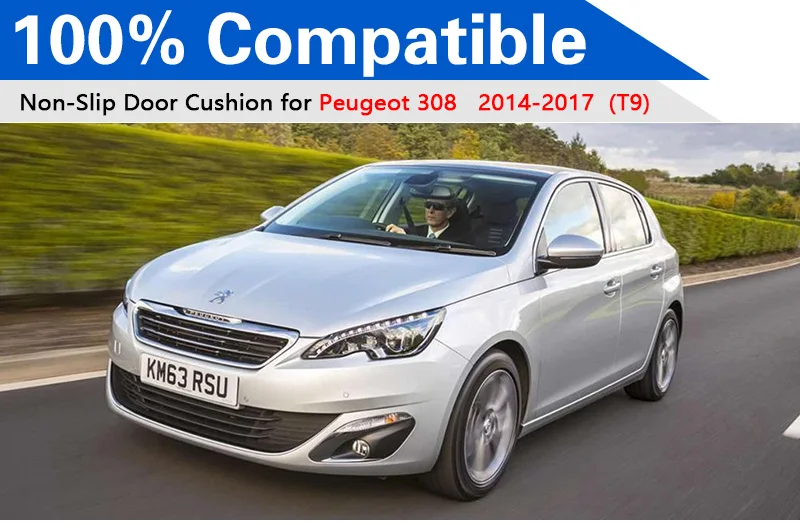 Для peugeot 308 T9- противоскользящие резиновые чашки подушки Салонные подложки 13 шт./компл. аксессуары для стайлинга автомобилей Стикеры