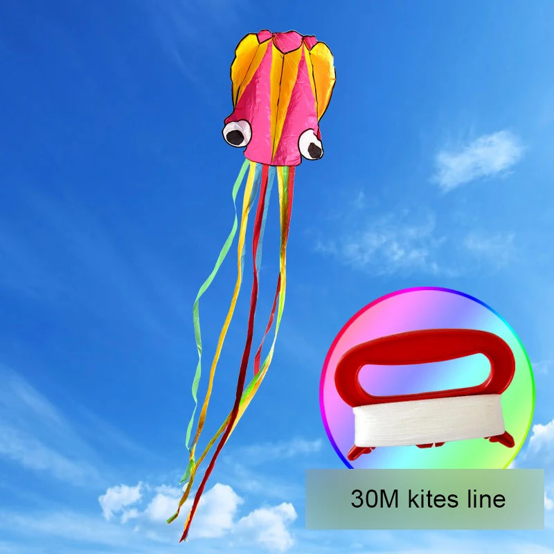 

3D 4M Octopus Kite Single Line Stunt /Software Power Sport Flying Kite Outdoor Easy To Fly Kids Fun Toys Gifts