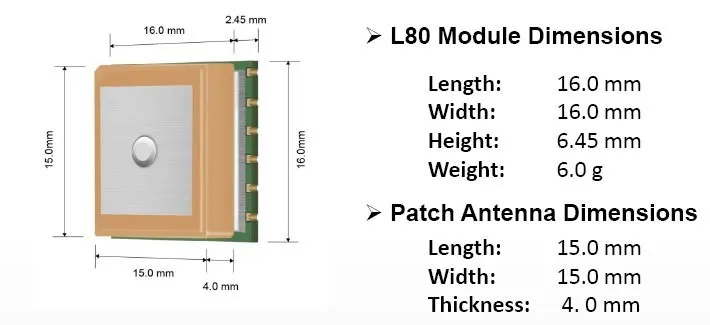 Gps модуль L80 интегрированный с патч-антенной MT3339 чип с антенной ttl заменить FGPMMOPA6H PA6C 1 шт