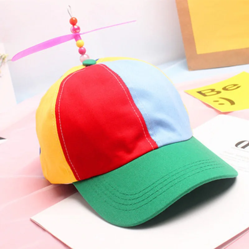 thumbnail interactive-video image 1 of Glow In The Dark Propeller Rainbow Propeller Hat - Glow In Dark Baseball Cap For Parties & Halloween Rainbow Party Hat 1 of 1