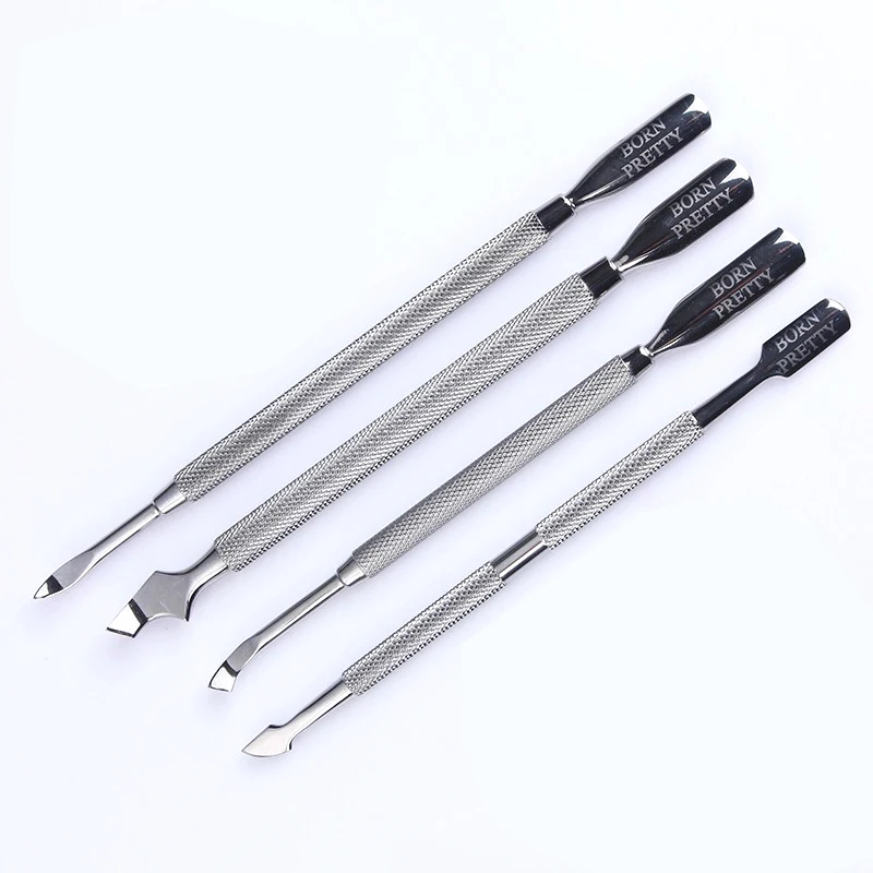 

BORN PRETTY 1Pc Dual-ended Cuticle Pusher Nails Art Cuticle Remover Cleaner Trimmer Pedicure Stainless Steel Manicure Set