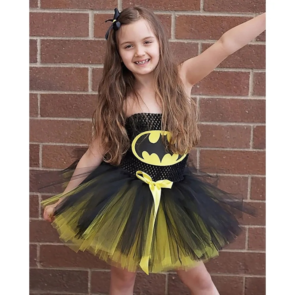 

Robin Inspired Tutu Dress Handmade Dress Superhero Tutu Batman Tutu Dress Batman Outfit Girls' Clothes
