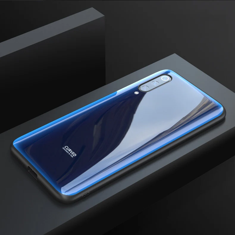 Для Xiaomi mi 9 чехол 6D изогнутая жесткая задняя крышка из закаленного стекла для Xiaomi mi 9 чехол s силиконовый бампер для Xiao mi 9 6,39"