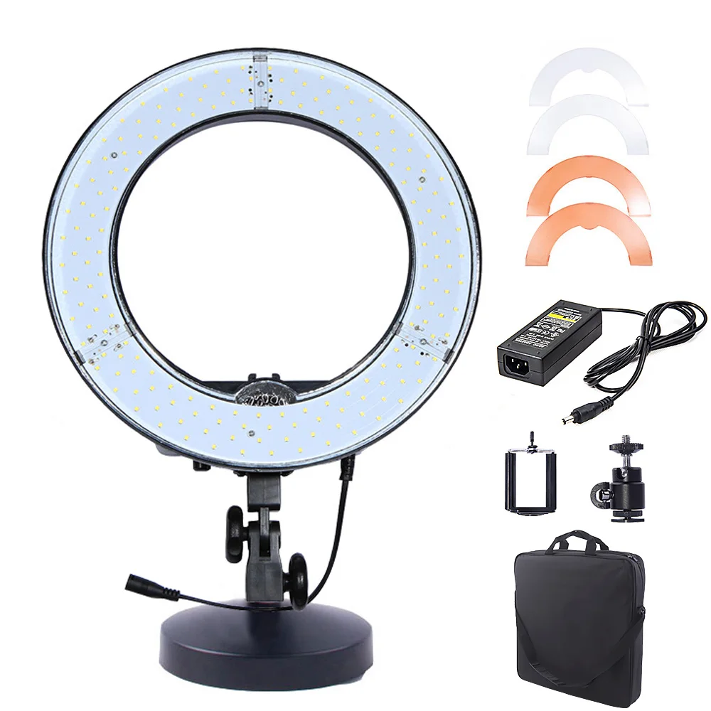 Fusitu 12" 180pcs LED Camera DSLR Video Ring Light 5500K Outdoor Video Photo Lighting Kit with