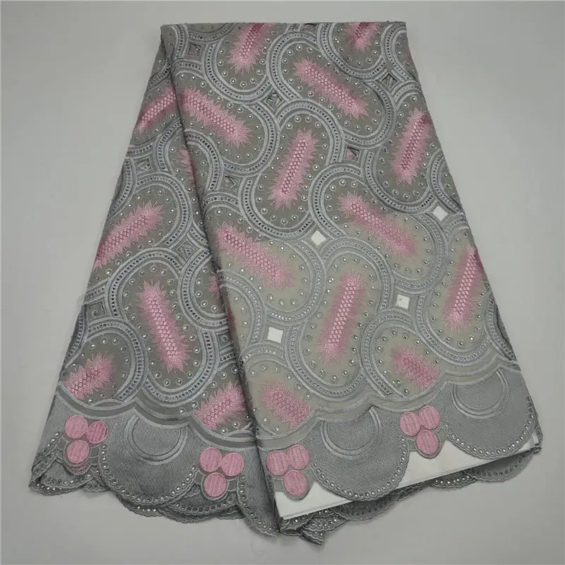 nigeria design embroidered fabric mesh swiss cotton lace JL