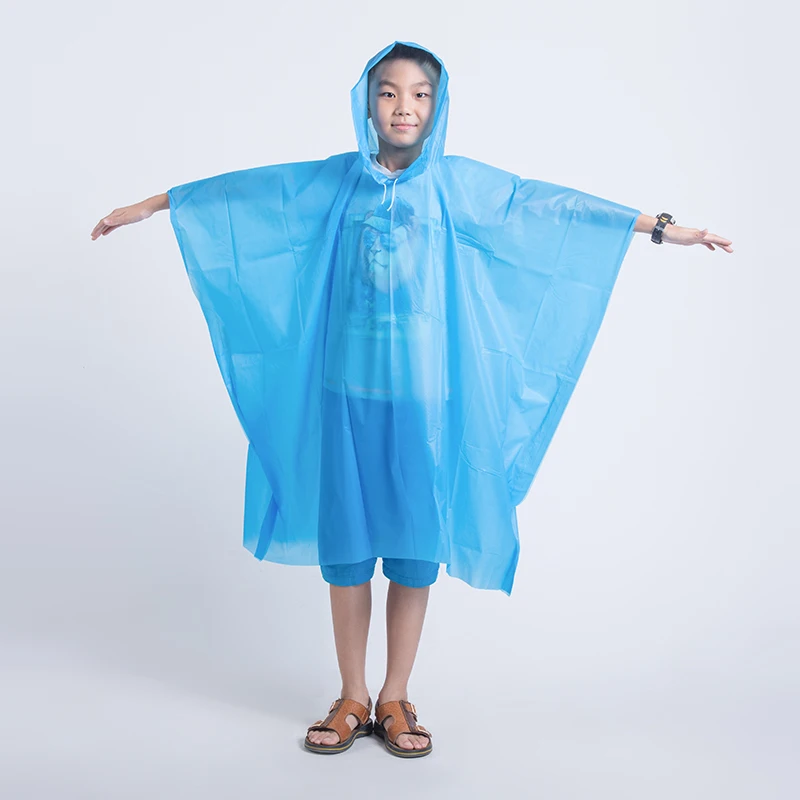 Disposable Children Poncho Raincoat Waterproof Transparent Kids capa de chuva infantil menino Rainwear Camping Pluie Rain Coat