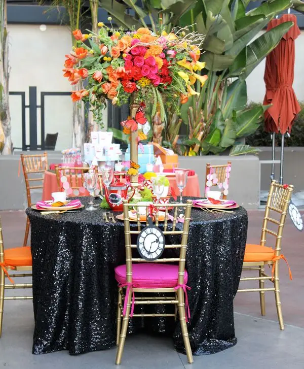 

LQIAO 10pcs120-Inch Black Round Sequin Tablecloth for Wedding Party Cake Dessert Table Exhibition Events Decoration Table Cloth