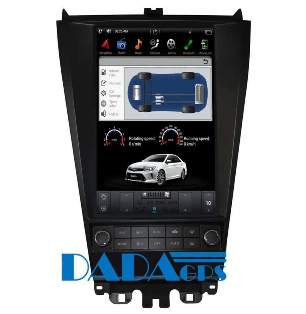 Clearance 12.1 inch Tesla Style Android 6.0 Car Radio DVD Player GPS Navigation for Honda Accord 2003-2007 Car Stereo Multimedia Headunit 1