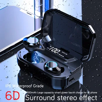

2019 G02 TWS 5.0 Bluetooth Stereo Wireless Headset Earphone waterproof Heavy Bass Sports Earphone For Iphone Xiaomi Huawei