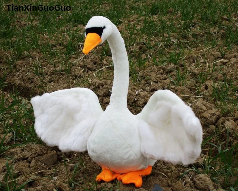 

Simulation Animal 30cm White Swan Plush Toy Doll , Christmas Gift