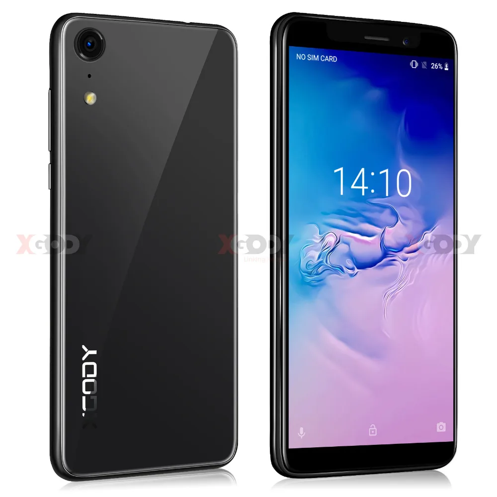 New XGODY XR 3G Smartphone 5.5'' Android 8.1 MT6580 Quad Core 1.3GHz 2GB RAM 16GB ROM Cell phones 5.0MP 2500mAh Mobile Phone
