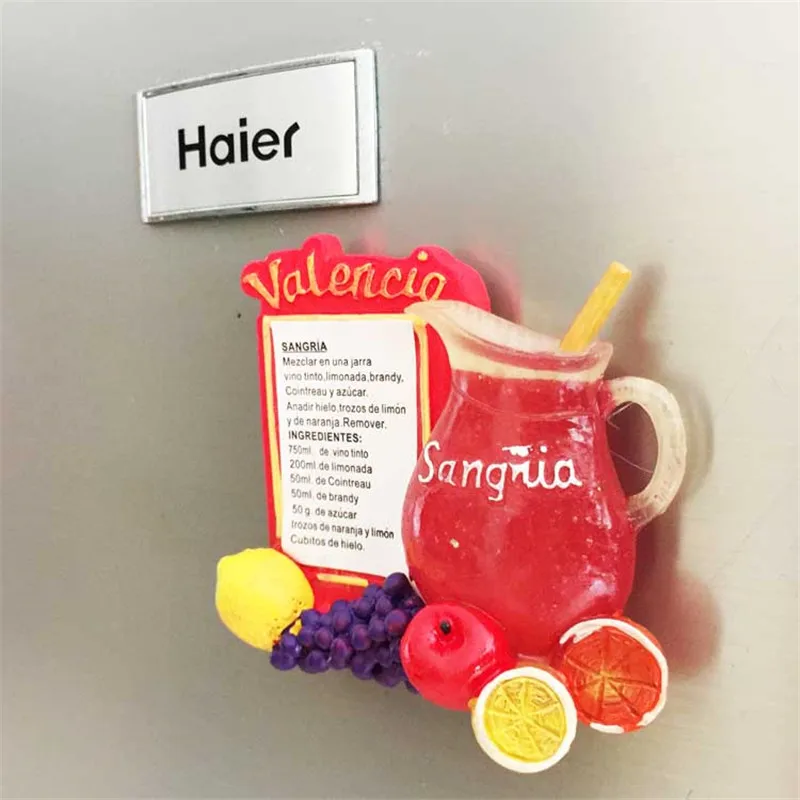 Новое поступление Испания Валенсия Sangria магниты на холодильник наклейки