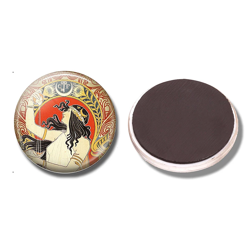 

Gypsy Fortune Teller 30 MM Fridge Magnet Steampunk Gypsy Glass Dome Magnetic Refrigerator Stickers Note Holder Home Decoration