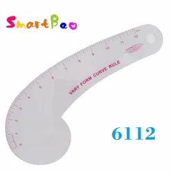Règle de courbe de 12 pouces en plastique Transparent pour vêtement, avec règle de courbe française de 12 pouces de long pour le marché de la couture; #6112 