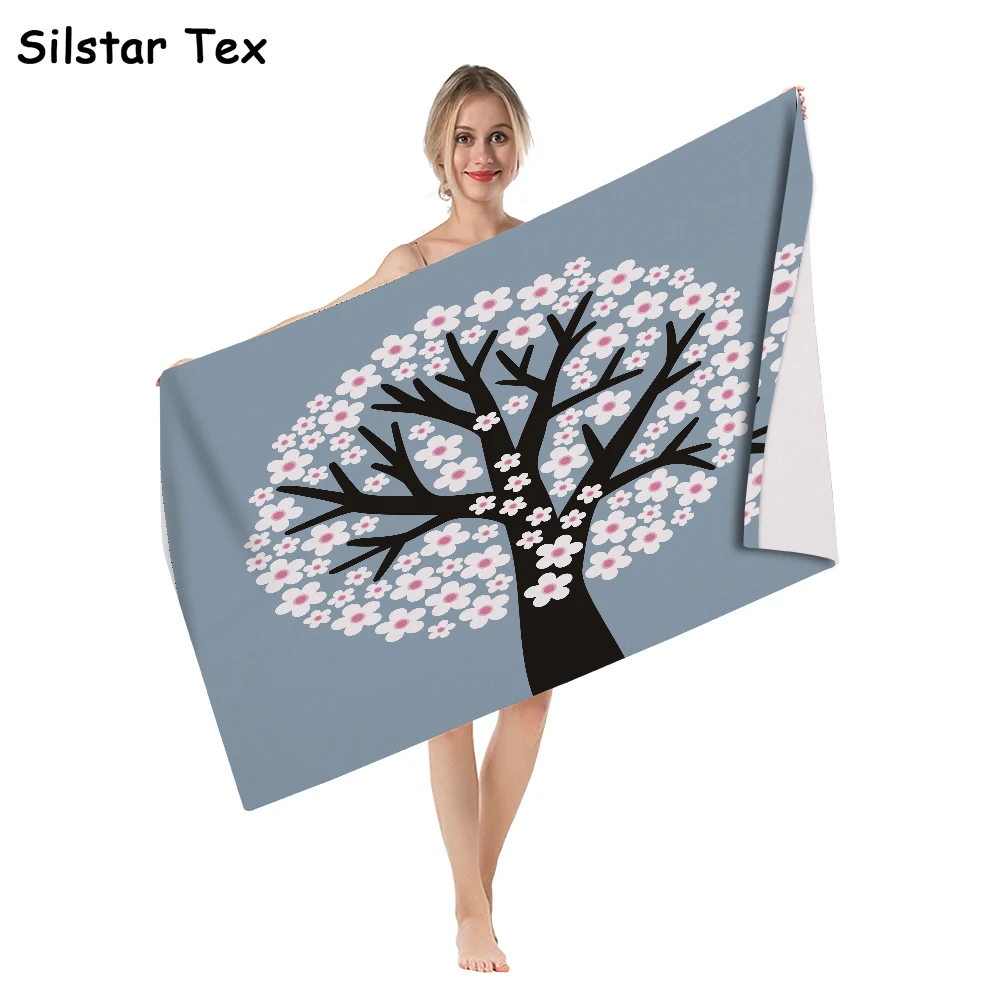 Silstar Tex Tree/полотенце с цветочным принтом для ванной комнаты новое пляжное