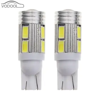 

2Pcs T10 W5W 10SMD 5630 Car LED Light Automobiles 6000K White Light-emitting Diode Side/Reverse Lamp Bulb 12V Auto Accessories
