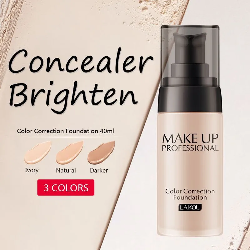 

1Pc Face Foundation Cream Waterproof Long-lasting Concealer Liquid Professional Makeup Full Coverage Matte Base MakeUp Concealer