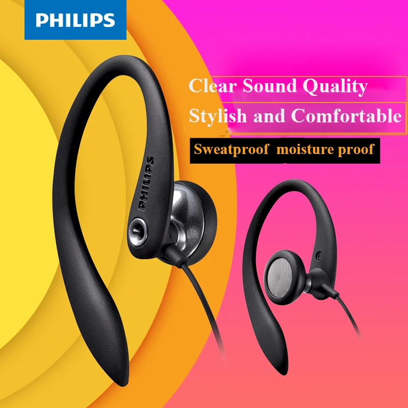 

100% Original PHILIPS SHS3305 earphone headsets ear Hanging Type Headphones Sports Support smartphones For Samsung Xiaomi
