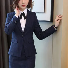 Формальные Женский Костюмы юбочные для женщин для Для женщин блейзер и куртка Наборы для ухода за кожей женские офисные Костюмы Рабочая одежда OL Стиль