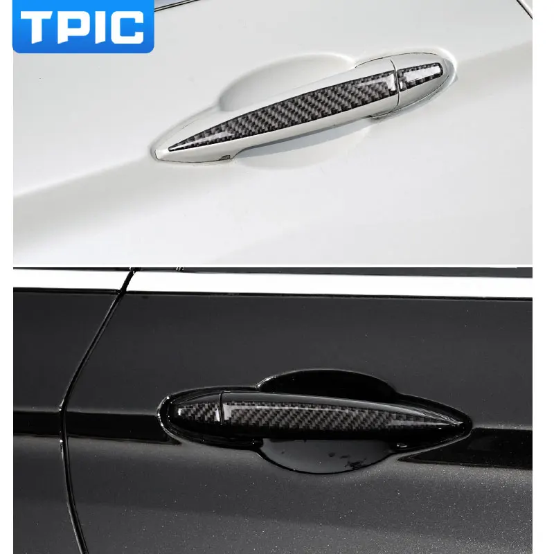 Настоящий углерод, наклейка на дверную ручку из волокна, украшение для автомобиля для bmw x5 f15 x1 1 серия 2 gran tourer, автомобильные внешние аксессуары