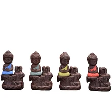 Cones Creative font b Home b font Decor The Little Monk Censer Yixing Backflow Incense Burner
