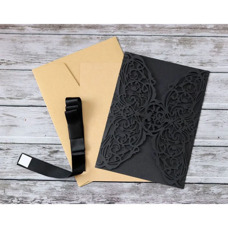  10Pcs/1Lot Wedding Invitations Card Laser Cut Lace Openwork Invitation Cards White Elegant Pattern  - 32954581760