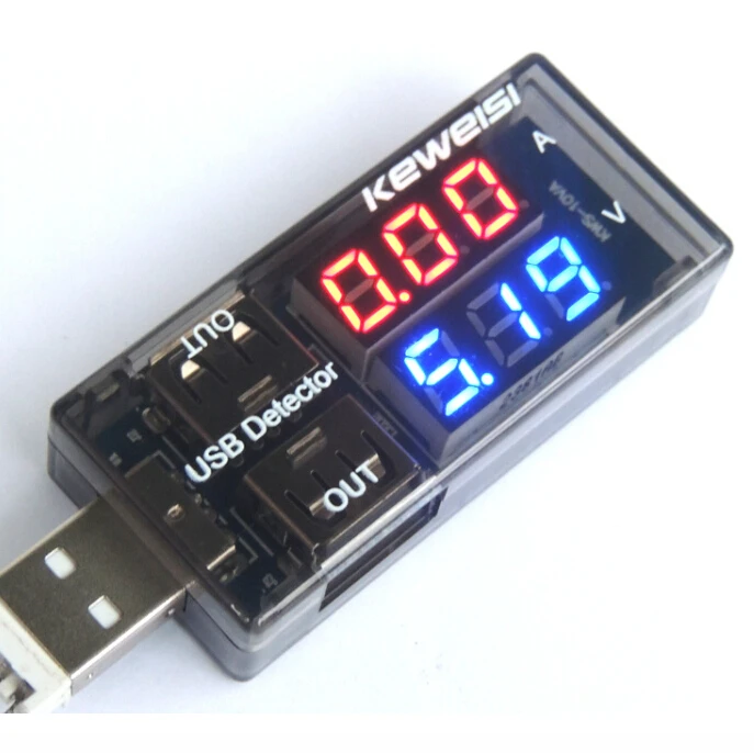 5A 9V Dual-USB Charger Doctor Voltage Current Detector Digital Ammeter Voltmeter
