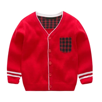 

Fashion solid kids warm single breasted knitting sweaters children cardigans sweater for boys cotton teen boys autumn clothes