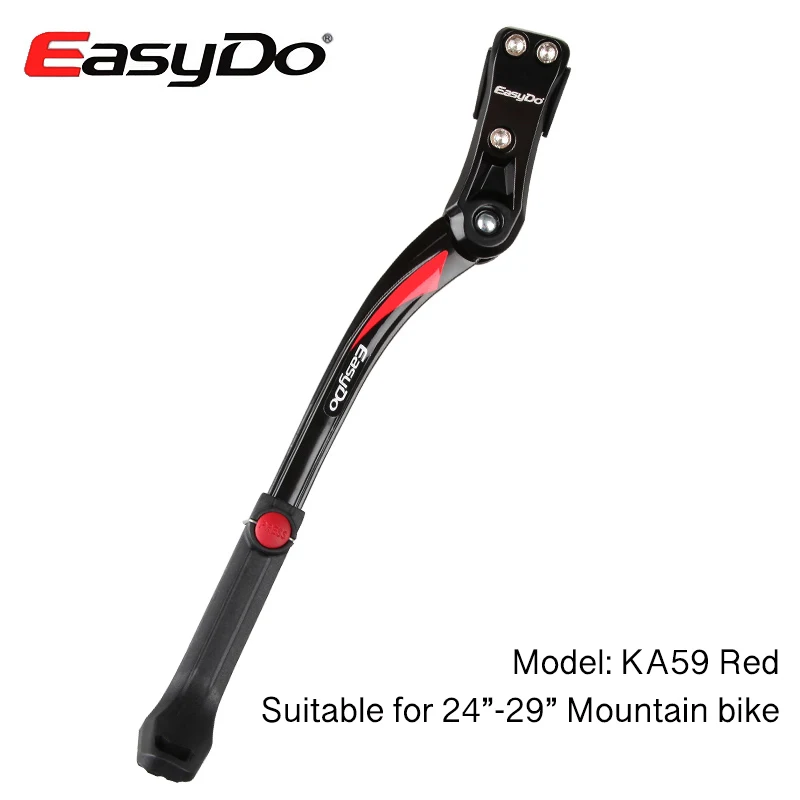 EasyDo 2"-29" MTB велосипедный кик-стенд 700C дорожный велосипед парковочные стойки горный велосипед подножка велосипедный боковой стенд Поддержка Регулируемая - Цвет: KA59 Red